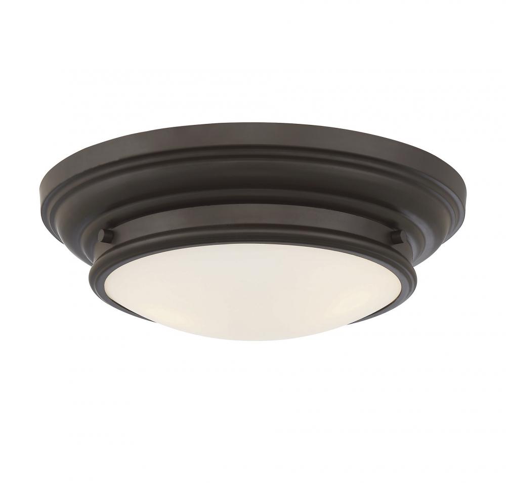 2-light Ceiling Light In Oil Rubbed Bronze