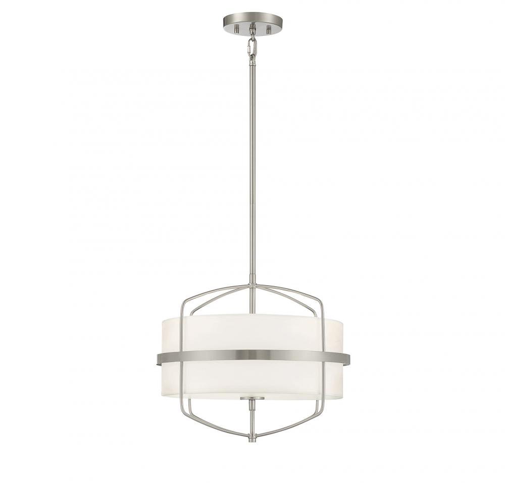 3-light Pendant In Brushed Nickel