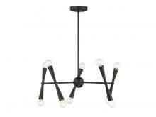 Savoy House Meridian CA M100128MBK - 10-Light Chandelier in Matte Black