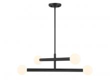 Savoy House Meridian CA M100133MBK - 4-Light Chandelier in Matte Black