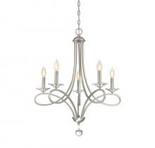 Savoy House Meridian CA M10028BN - 5-Light Chandelier in Brushed Nickel