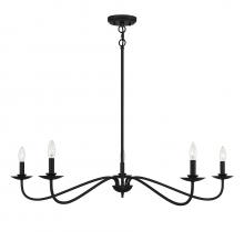 Savoy House Meridian CA M10085MBK - 5-Light Chandelier in Matte Black