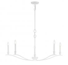 Savoy House Meridian CA M10086BQW - 5-Light Chandelier in Bisque White