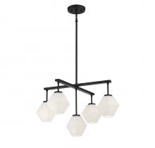 Savoy House Meridian CA M10096MBK - 5-light Chandelier In Matte Black