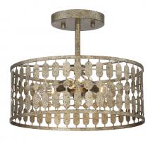 Savoy House Meridian CA M60038OG - 3-Light Ceiling Light in Antique Gold