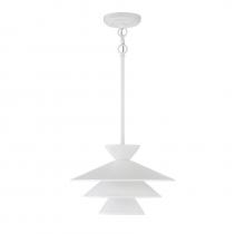 Savoy House Meridian CA M70096WH - 1-Light Pendant in White