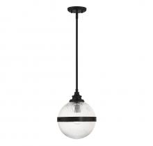 Savoy House Meridian CA M70100MBK - 1-Light Mini Pendant in Matte Black