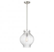 Savoy House Meridian CA M70104BN - 1-Light Pendant in Brushed Nickel