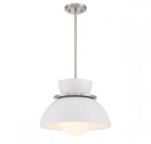 Savoy House Meridian CA M7026BN - 1-Light Pendant in Brushed Nickel