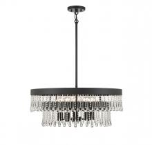 Savoy House Meridian CA M7038MBK - 6-Light Pendant in Matte Black