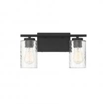 Savoy House Meridian CA M80037MBK - 2-Light Bathroom Vanity Light in Matte Black