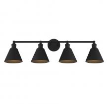 Savoy House Meridian CA M80065MBK - 4-Light Bathroom Vanity Light in Matte Black