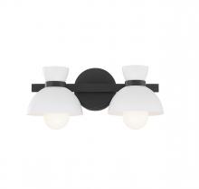 Savoy House Meridian CA M80074MBK - 2-Light Bathroom Vanity Light in Matte Black