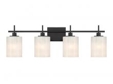 Savoy House Meridian CA M80085MBK - 4-Light Bathroom Vanity Light in Matte Black