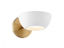 Savoy House Meridian CA M90113WHNB - 1-Light Wall Sconce in White and Natural Brass