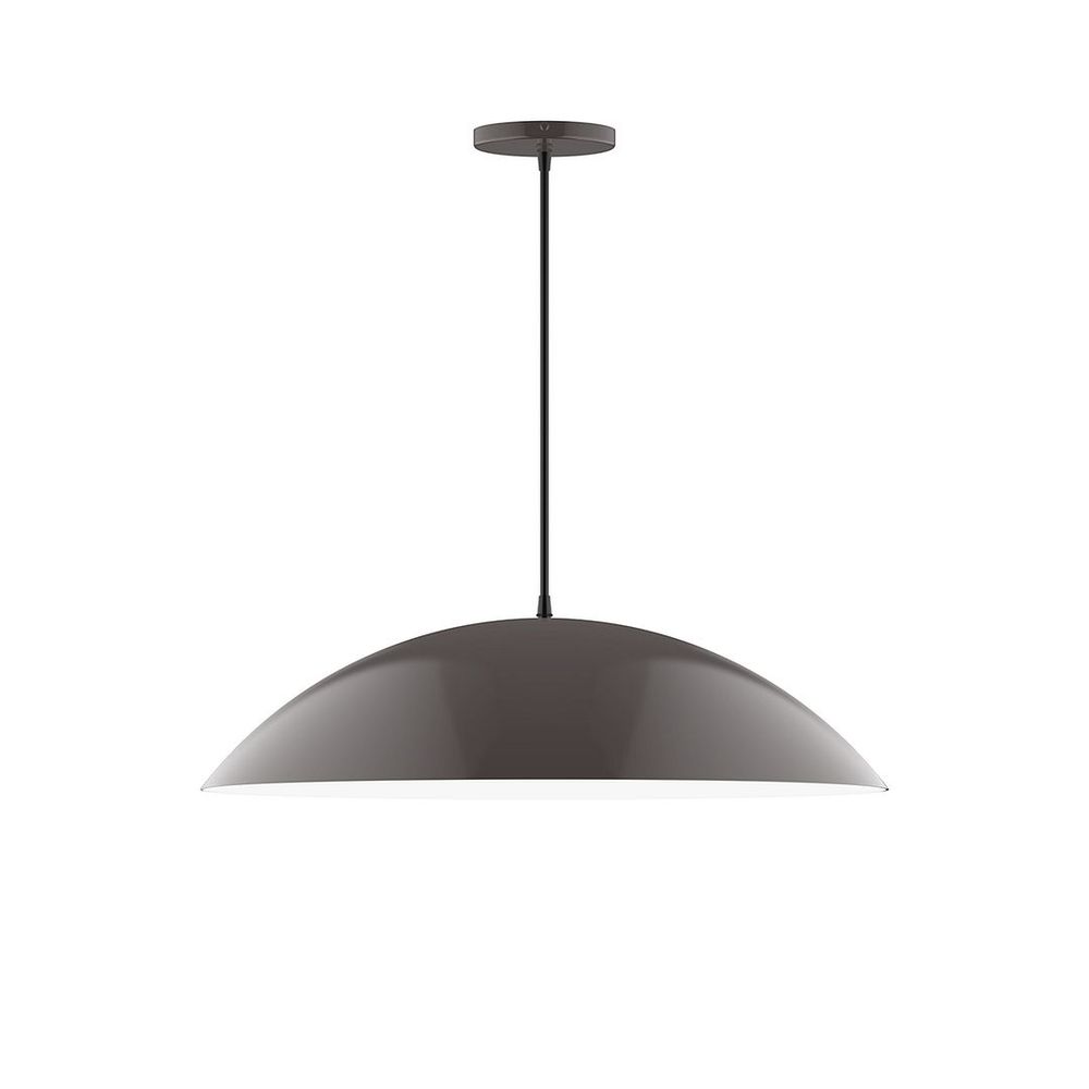 24" Axis Half Dome LED Pendant, Architectural Bronze