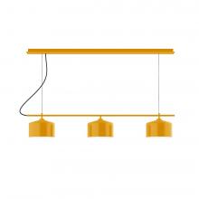Montclair Light Works CHA431-40-L12 - 3-Light Linear Arcade LED Chandelier, Slate Gray