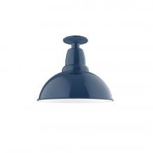 Montclair Light Works FMB106-50 - 12" Cafe Flush Mount Light in Navy