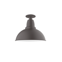 Montclair Light Works FMB106-57 - 12" Cafe Flush Mount Light in Bronze Matte
