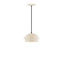 Montclair Light Works PEBX445-16-C12-L10 - 10" Nest LED Pendant, gray fabric cord with canopy, Cream