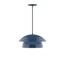 Montclair Light Works PEBX446-50-L12 - 16" Nest LED Pendant, Navy