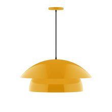 Montclair Light Works PEBX447-21-L13 - 24" Nest LED Pendant, Bright Yellow