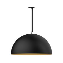 Montclair Light Works PEG231-41-75-C22-L14 - 36" XL Choices Shallow Dome Shade, medium base, SS cable and gray dot fabric cord with canopy