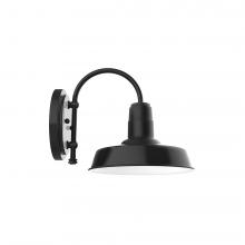 Montclair Light Works SCC181-41-W10 - 10" Warehouse shade wall mount sconce with wire grill, Black