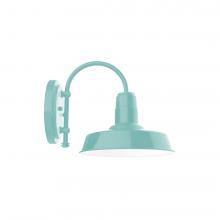 Montclair Light Works SCC181-48-W10 - 10" Warehouse shade wall mount sconce with wire grill, Sea Green