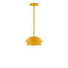 Montclair Light Works STGX445-21-L10 - 10" Nest LED Stem Hung Pendant, Bright Yellow