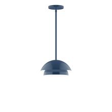 Montclair Light Works STGX445-50-L10 - 10" Nest LED Stem Hung Pendant, Navy