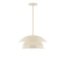 Montclair Light Works STGX446-16-L12 - 16" Nest LED Stem Hung Pendant, Cream