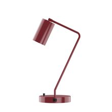 Montclair Light Works TLD425-55-L10 - 21.5" J-Series LED Table Lamp, Barn Red