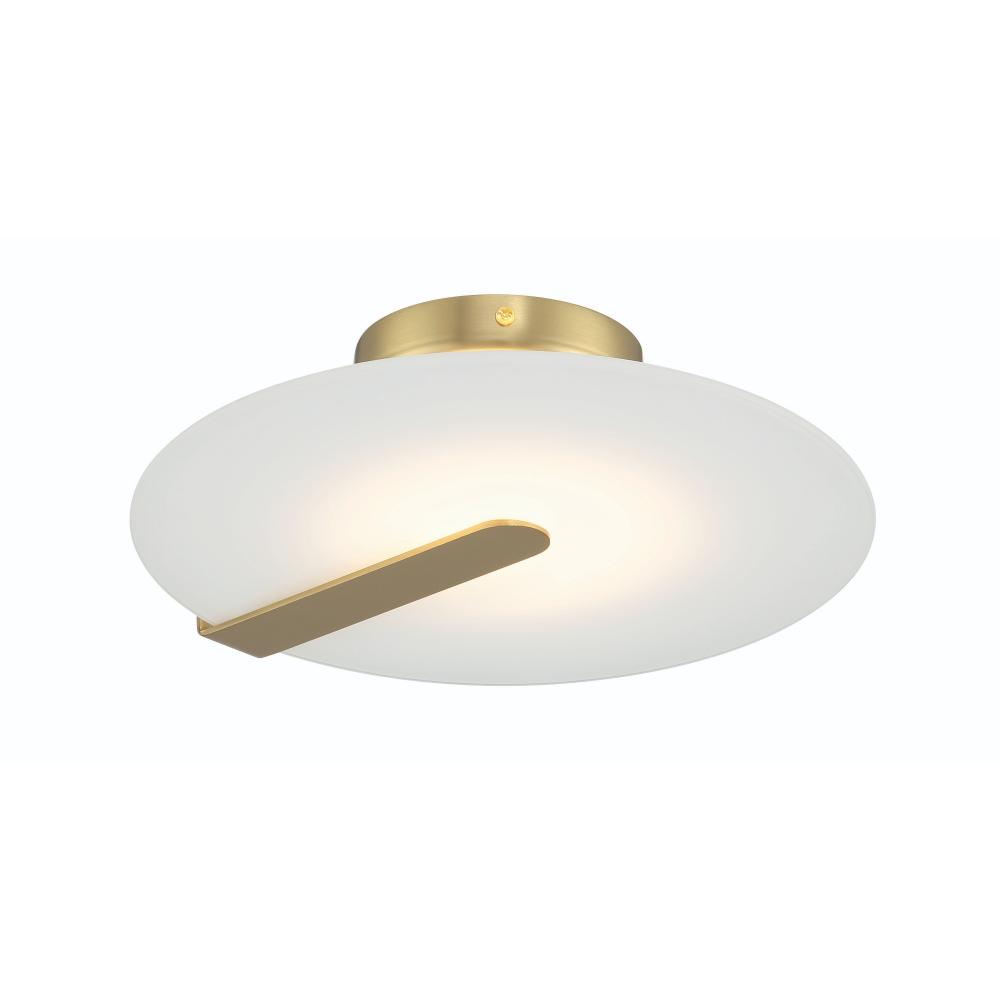 Nuvola 12.25" LED Flushmount in Gold and White