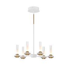 Eurofase Gold US 45712-029 - Torcia 12 Light Chandelier in White and Brass