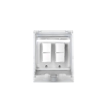 Eurofase Gold CA EFDWWPS - Eurofase EFDWWPS Flush Mount Dual Duplex Stack Switch With Weatherproof Cover and Gang Box