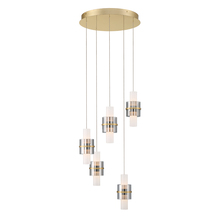 Eurofase Gold CA 45594-014 - Rola 10LT Light Pendant in Brushed Gold