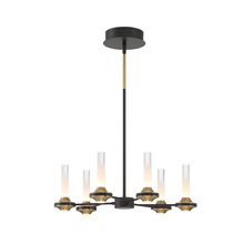 Eurofase Gold CA 45712-012 - Torcia 12 Light Chandelier in Black and Brass