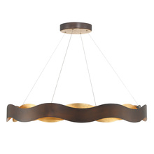 Eurofase Gold CA 46462-015 - Vaughan 1 Light Chandelier in Bronze and Gold