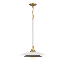 Eurofase Gold CA 46441-010 - Welsh 1 Light Pendant in White and Black