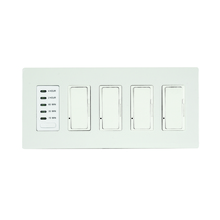 Eurofase Gold CA EFSWTD4 - Eurofase EFSWTD4 Four Dimmers and One Timer with White Screwless Plate and Box