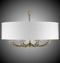 American Brass & Crystal CH5427-38G-ST-GL - 32 inch Kensington Drum Shade Chandelier