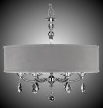 American Brass & Crystal CH5486-O-35S-ST-PG - 28 inch Kensington Empire Drum Shade Chandelier