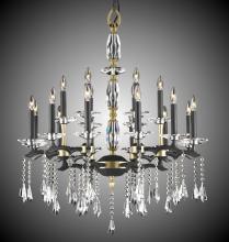 American Brass & Crystal CH5537-G-35S-37G-ST - 6+12 Light Two Tier Kaya Chandelier