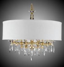 American Brass & Crystal CH5606-G-37G-ST-HL - 32 inch Kaya Drum Shade Chandelier