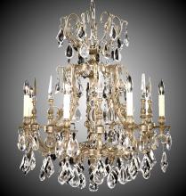 American Brass & Crystal CH7015-A-23S-ST - 10 Light Parisian Chandelier