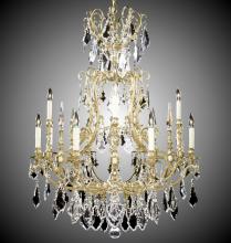 American Brass & Crystal CH7027-O-10W-ST - 8+4 Light Parisian Chandelier