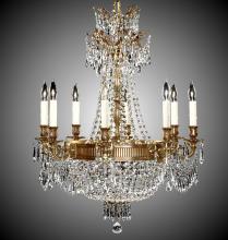 American Brass & Crystal CH8142-P-23S-ST - 8+ 8 Light Valencia Chandelier