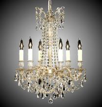 American Brass & Crystal CH9228-A-07G-PI - 6 Light Biella Chandelier