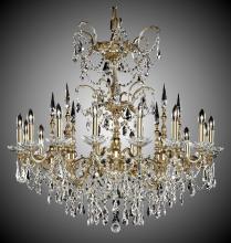 American Brass & Crystal CH9383-A-10G-PI - 16 Light Venetian Chandelier